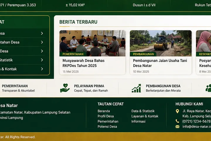Ilustrasi Pertanian & Ekonomi & Pelayanan Natar