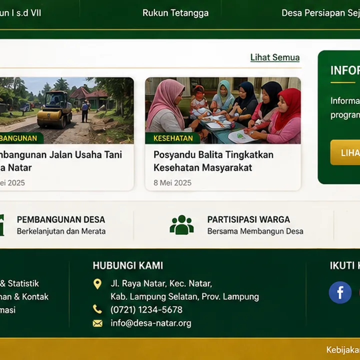 Ilustrasi Pertanian & Ekonomi & Pelayanan Natar